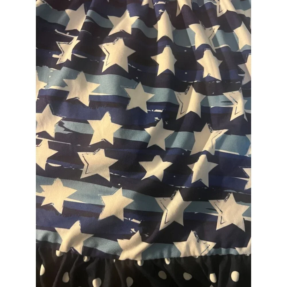 Millie Loves Lily Angel Wing Dress Size 3T Stars & Stripes Red White & Blue Soft